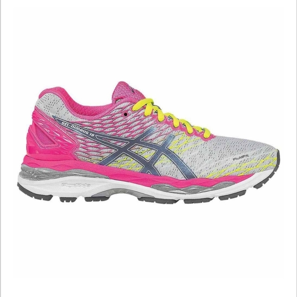ASICS GEL-NIMBUS 18 - RUNNING SHOES - WOMEN'S - SILVER/TITANIUM/HOT PINK - Picture 6 of 7